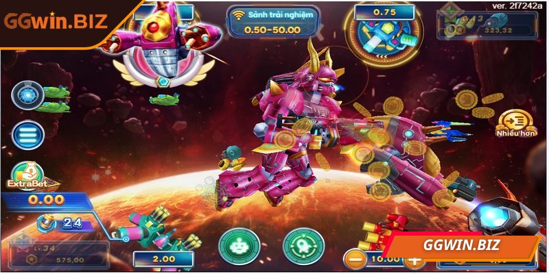 Bắt cá vũ trụ GGWIN – Khám phá trò chơi không gian độc đáo 2 Hệ thống vũ khí cùng vật phẩm hỗ trợ được thiết kế phong phú