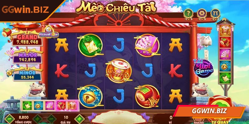 Mèo chiêu tài GGWIN và cách rinh xu khủng nhanh về tay 3 Mèo chiêu tài GGWIN cung cấp nhiều biểu tượng đổi thưởng