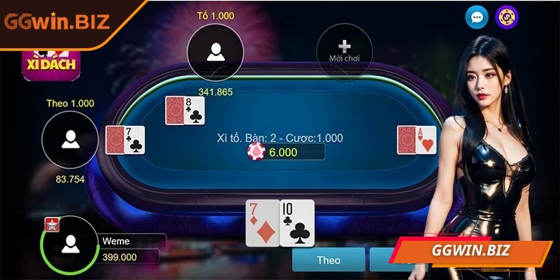 Xì tố GGWIN là trò chơi chiến lược thu hút đông đảo bet thủ
